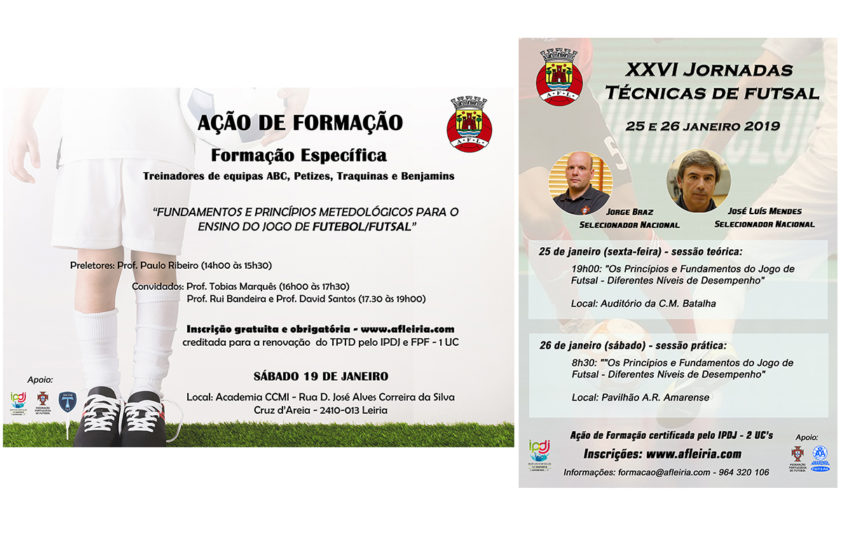AF Leiria organiza ações de formação para treinadores de futebol e de futsal